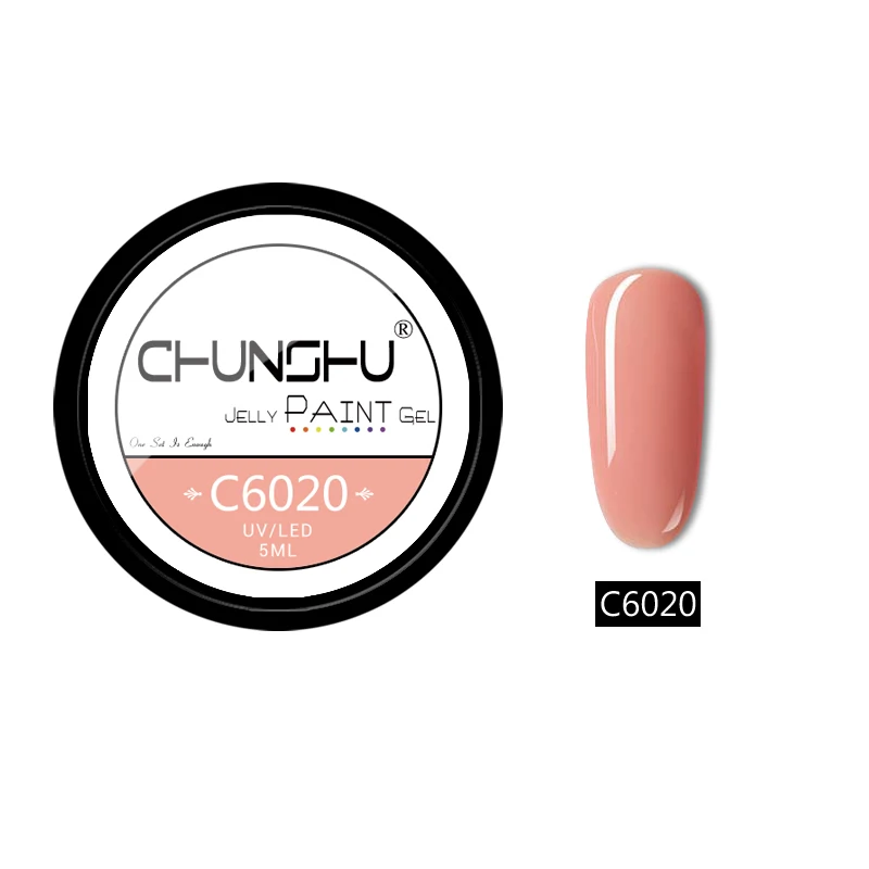 C6020 CHUNSHU 5 мл Блестки для рисования Гель УФ-гель для ногтей замочить от Желе Цвет Гель-лак для ногтей Полупостоянный лак для ногтей - Цвет: C6020