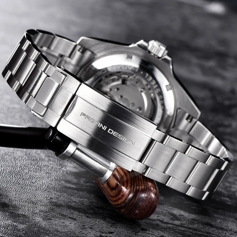 Новые Бизнес брендовые Роскошные мужские часы Автоматические черные из