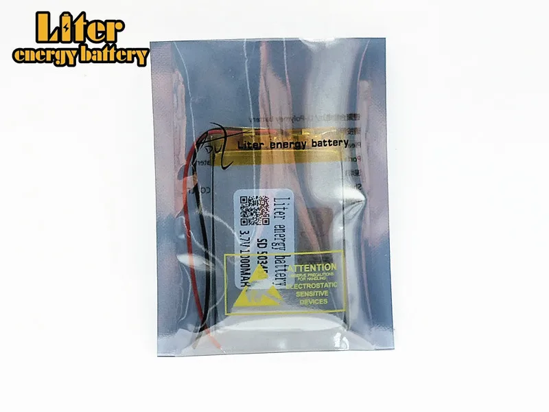 Литий полимерный перезаряжаемый аккумулятор 1000 мАч литий ионный 3 7 в 503450 053450 для
