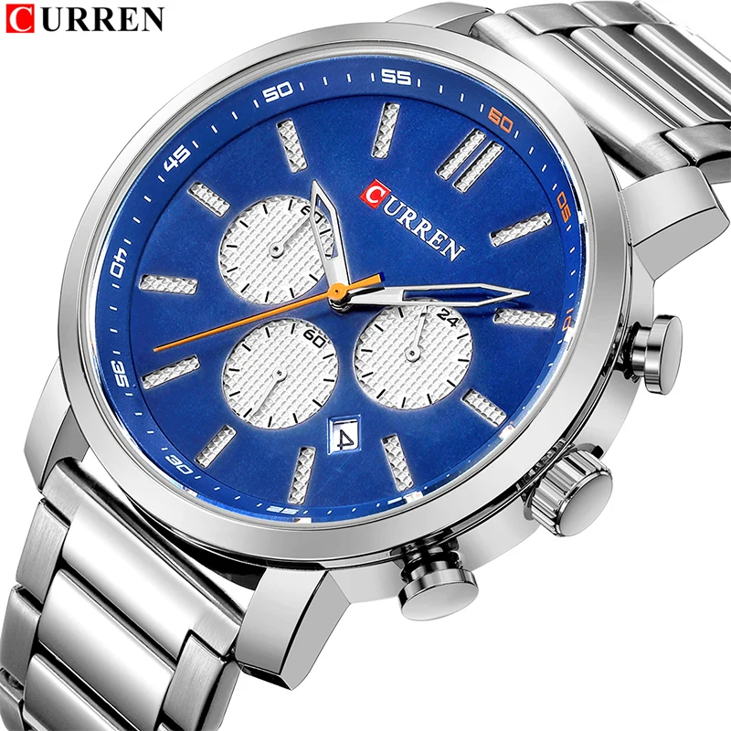 Часы наручные CURREN Мужские кварцевые роскошные брендовые деловые повседневные
