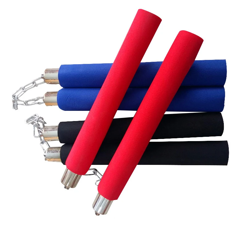Фигурку боевых искусств обучение Пены Мягкий Nunchaku губка каратэ Stick нунчаки ниндзя Magic игрушечные лошадки подарок для детей