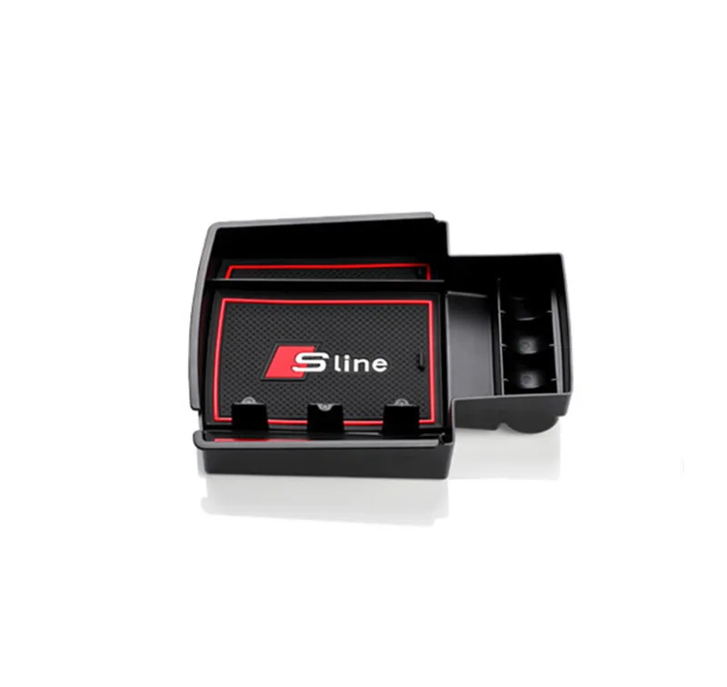 1 шт. ящик для хранения подлокотника SLine черный пластик роскошный автомобильный