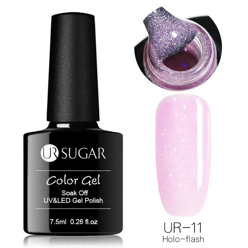 Ur Sugar цветной УФ-гель для ногтей, для наращивания ногтей, для наращивания ногтей, УФ-Гель-лак, долговечные художественные инструменты для ногтей - Цвет: Светло-фиолетовый