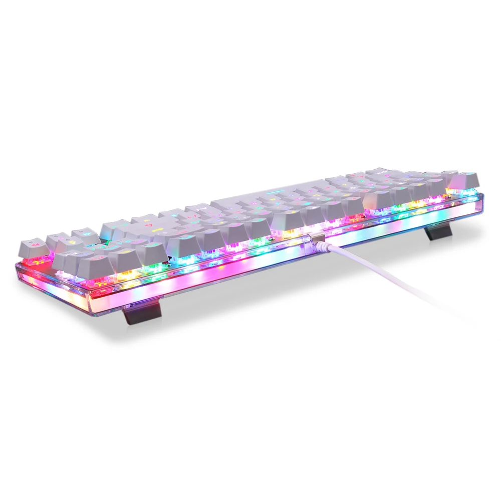 Motospeed K87S NKRO механическая клавиатура для игр и ввода текста с RGB подсветкой белый