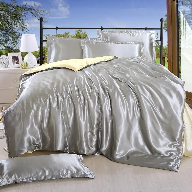 LOVINSUNSHINE, роскошный комплект постельного белья, пододеяльник, одиночное одеяло, комплекты постельного белья, Королевский размер, шелк, AB04 - Цвет: 05