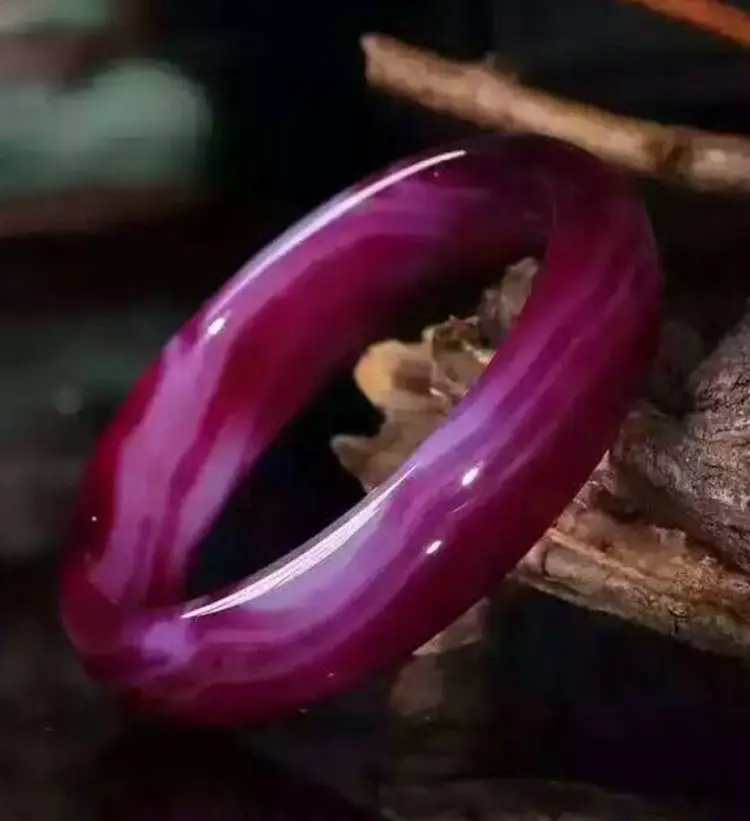 Чистый натуральный агат Халцедон Браслет Ювелирные украшения