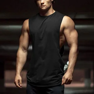 Майка мужская для фитнеса и бодибилдинга, модная Свободная рубашка с открытыми боками для тренировок, майка, лето