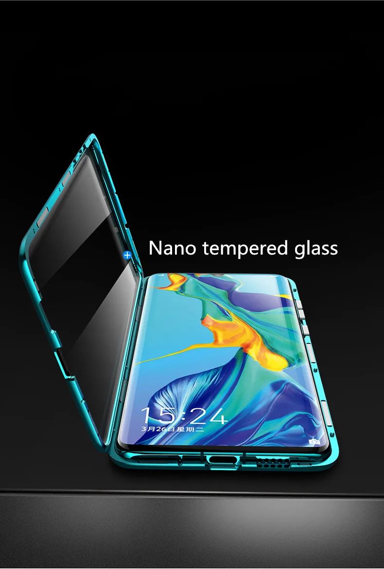 Huawei P30 pro case Magnetic Adsorption Metal Case for huawei P20 lite P20pro mate20 frame transparent protective |