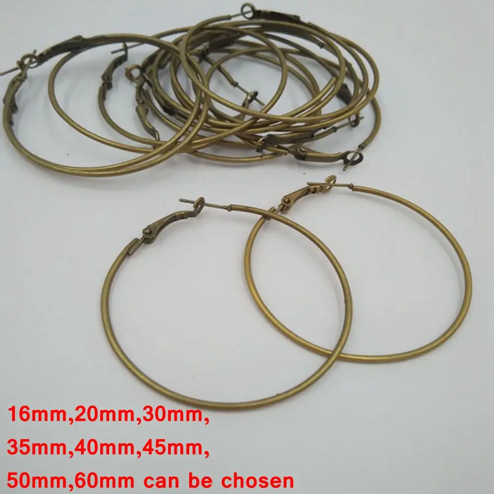 Большой круг обруч серьги фурнитура античная бронза крючки провода для