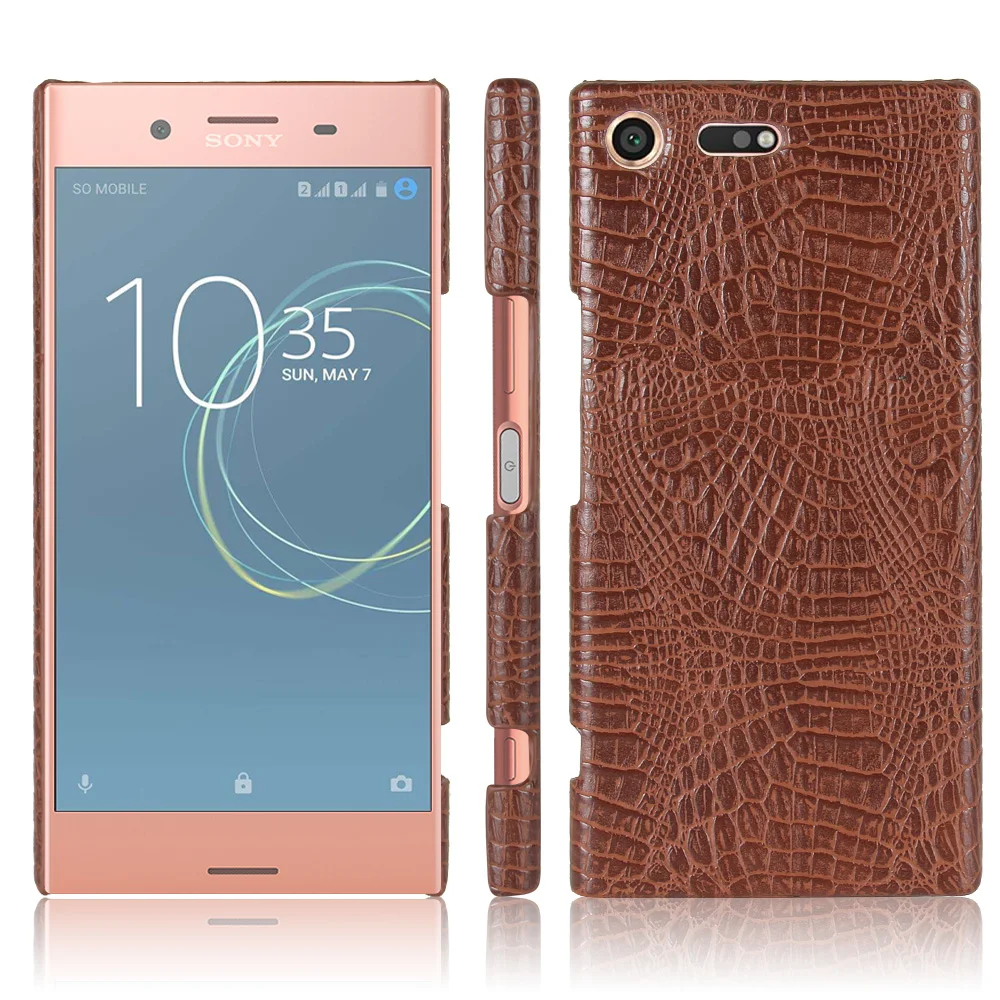 Чехол для Sony Xperia XZ1 Compact G8441 жесткий Ретро из крокодиловой кожи двойные чехлы