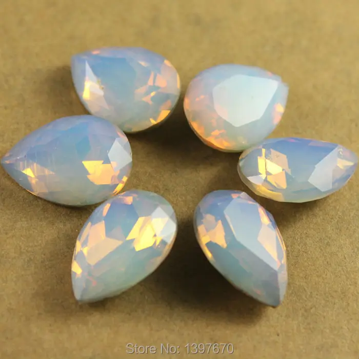 15 шт. овальная слезинка квадратный белый опал розовый Зеленый Опал заостренные