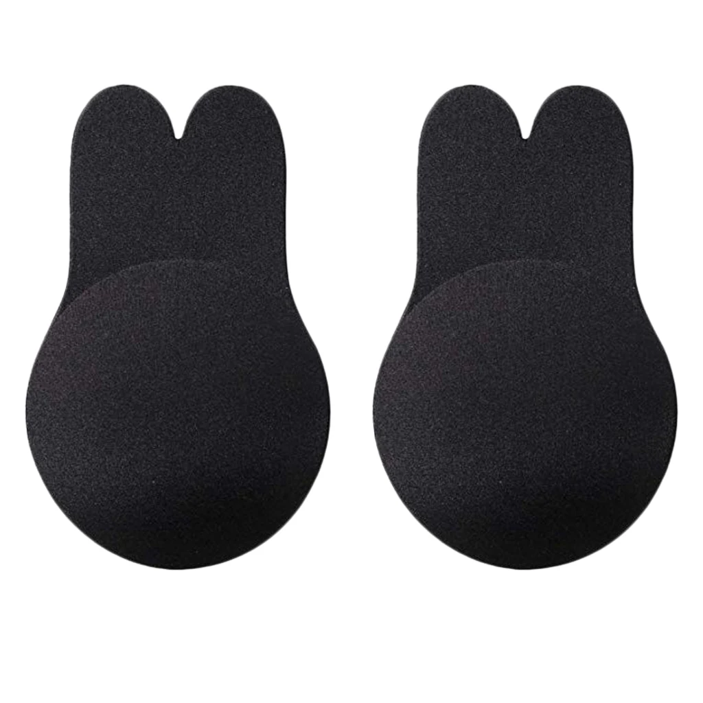 9.5cm Black 1 Pair Women Nippleless Covers, Breast Lift Tape, Silicone Breast Lift Pasties for Small and Large Breasts - Цвет: 9.5cm Black