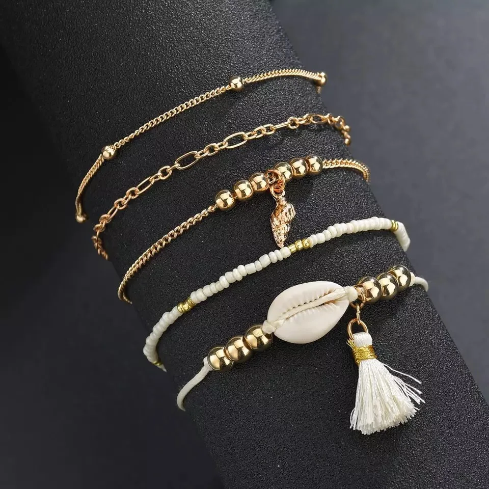 Boho ручной работы Пука оболочки браслет для женщин Мода коври богемные дружбы