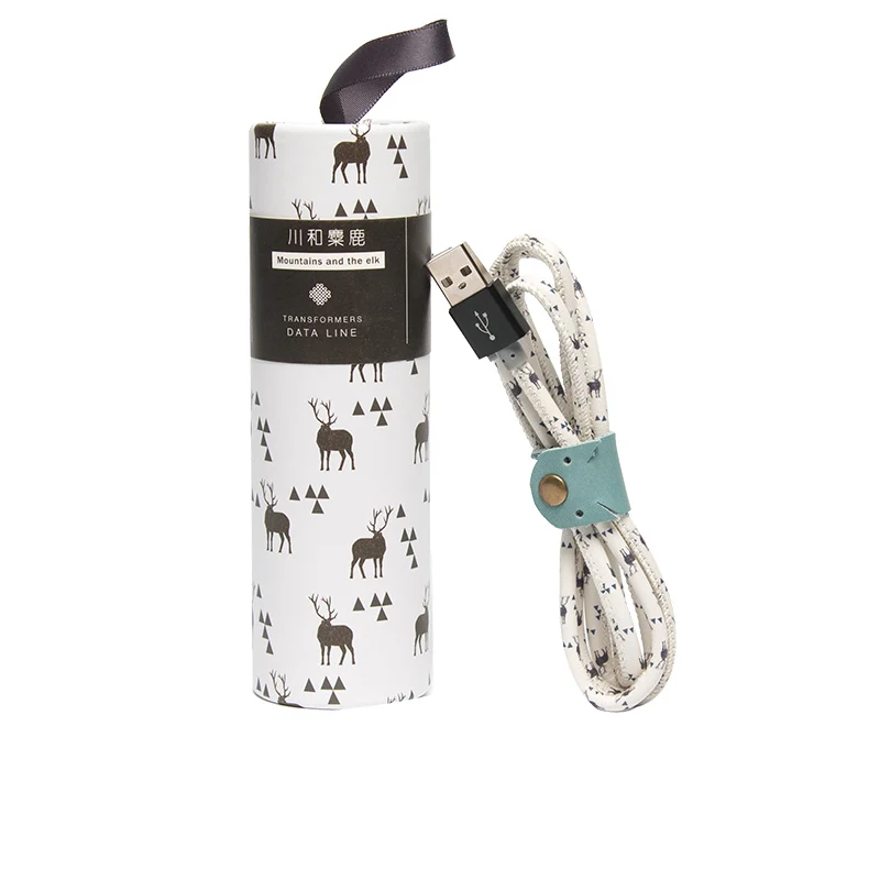 Chuanhe deer Maoxin usb кабель micro 5pin 9 моделей для зарядки и передачи данных usb кабель для Android с пряжкой и бумажной трубкой - Цвет: Chuanhe deer