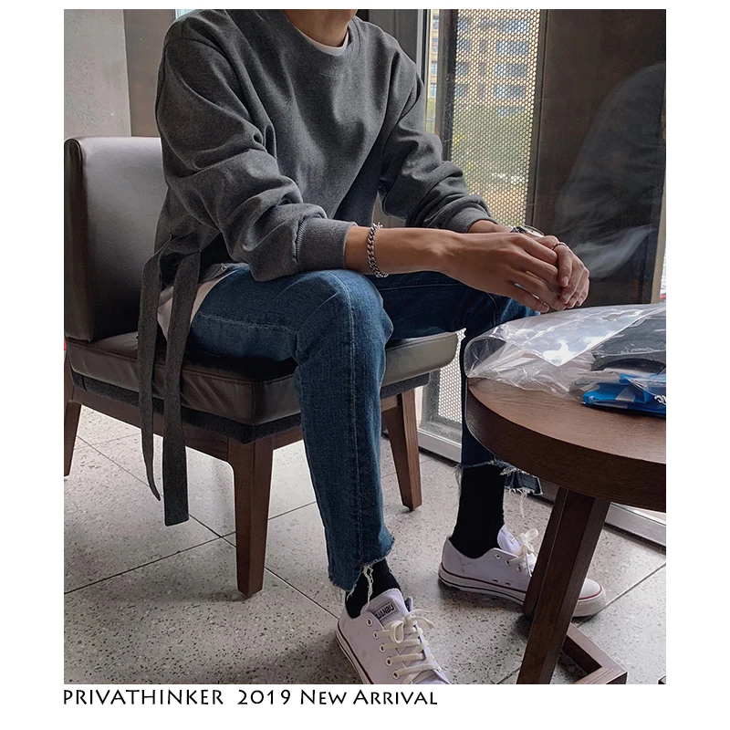 Privathinker мужские корейские модные толстовки с капюшоном 2019 s Harajuku поддельные два