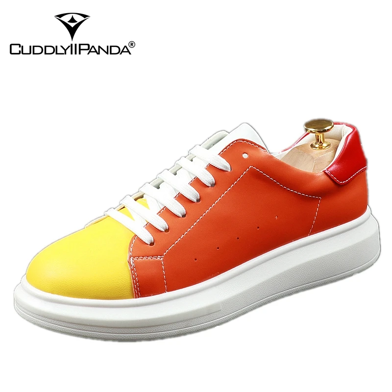 CuddlyIIPanda Men Fashion Casual Shoes Spring Autumn Thick Bottom Breathable Board Male Youth Trending Multicolored | Обувь