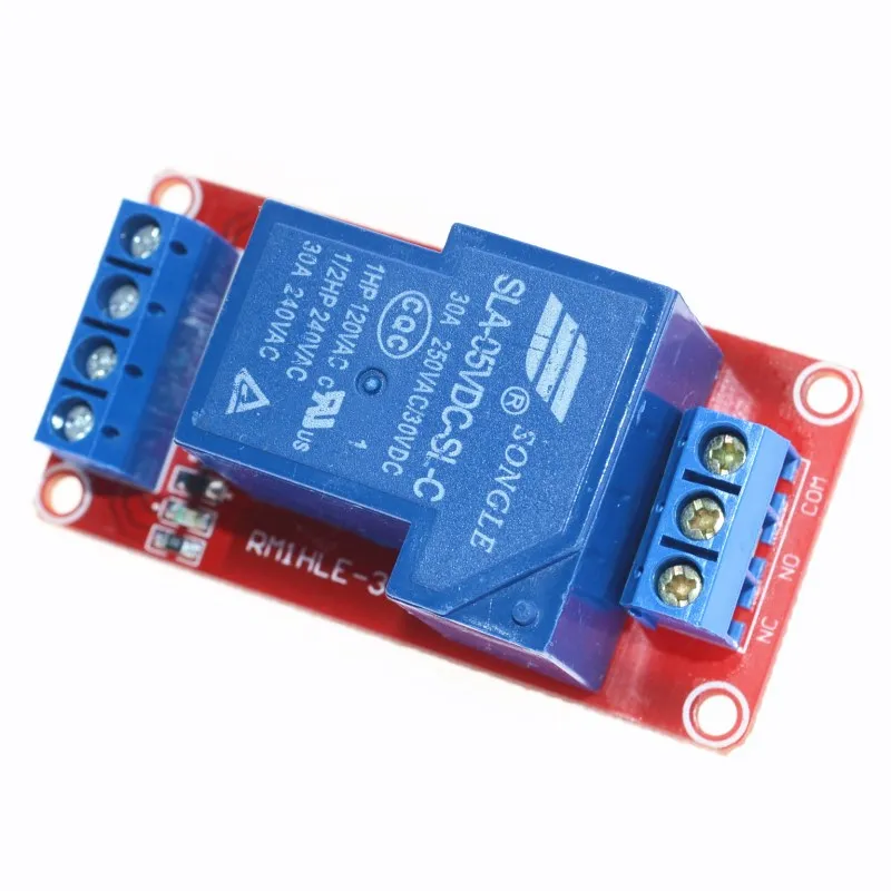 5V 30A Two-way isolation relay module High/low level trigger 1-Channel Relay Module+Electronic With Optocoupler | Электроника