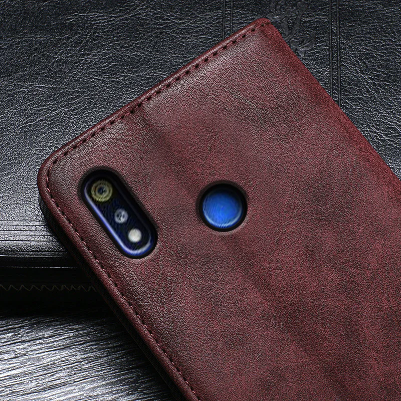 Чехол OPPO Realme 3 Роскошный кожаный флип-чехол для Realme3 защитный чехол телефона Ретро