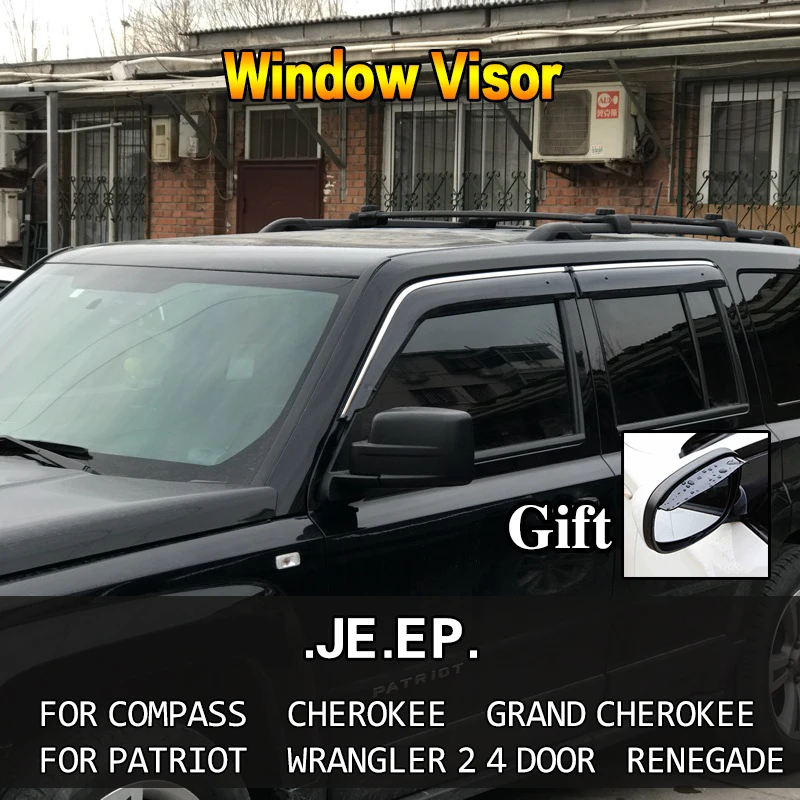 Оконный козырек для защиты от солнца и дождя JEEP Compass Cherokee Grand Patriot Wrangler 2 4|Навесы