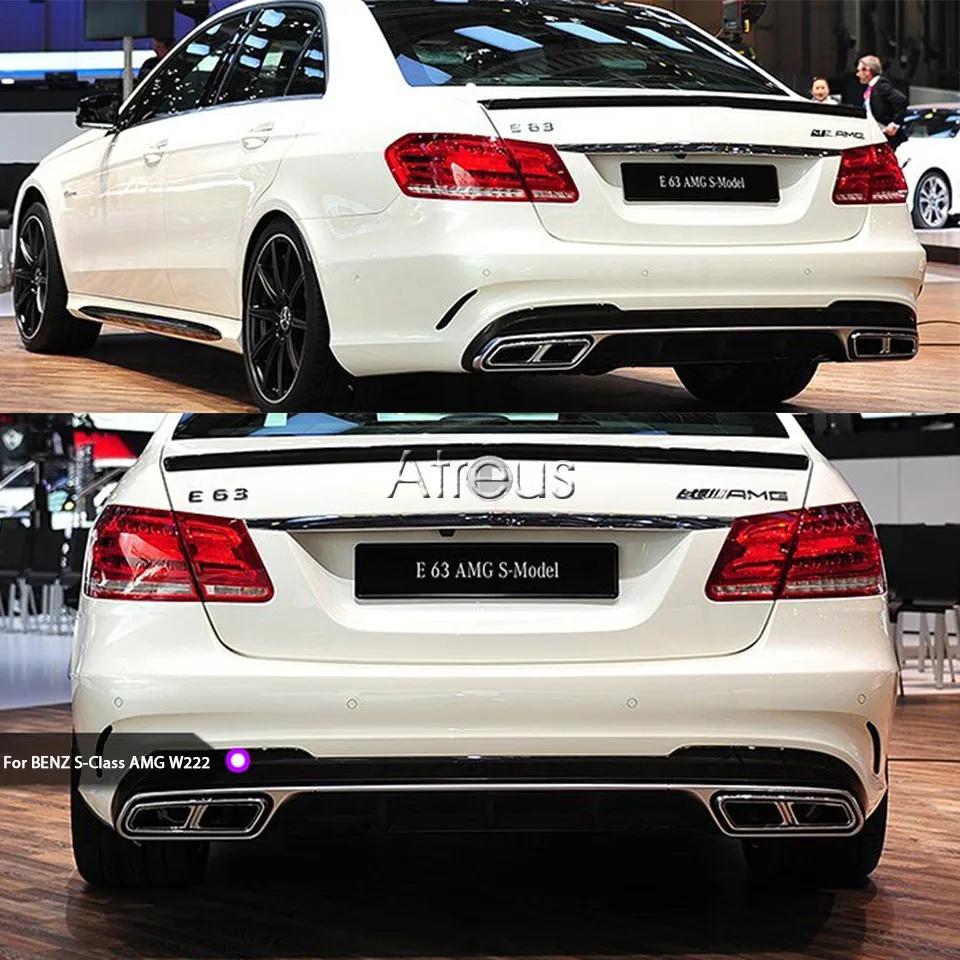 BOOMBLOCK 1 компл. для Mercedes Benz W222 W212 W205 R231 S65 S63 E63 аксессуары Chrome 304 Нержавеющая сталь автомобиль глушитель советы