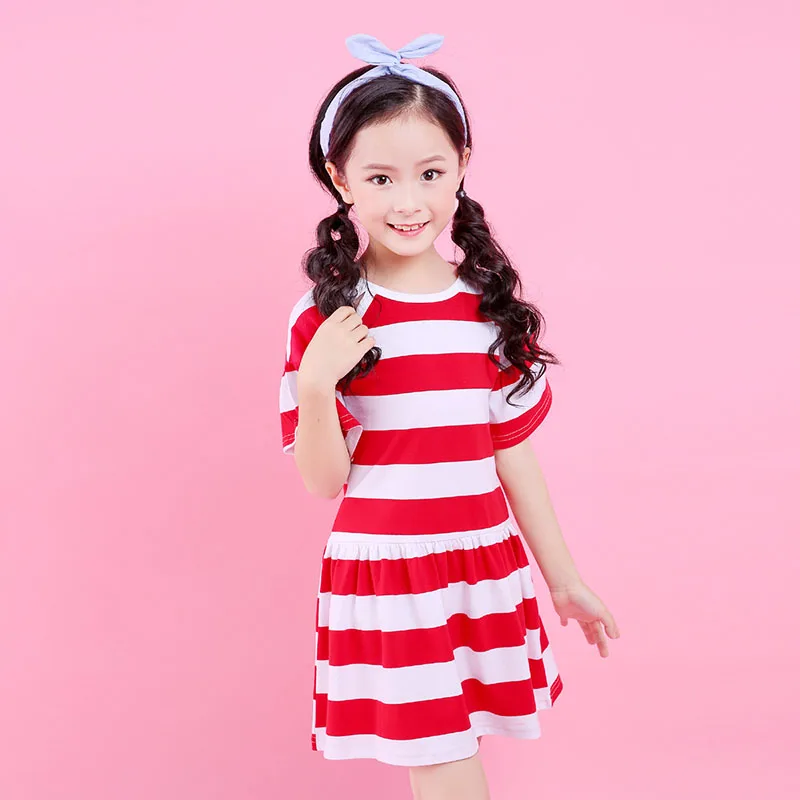 

Summer Kids Dresses for Girls Short Sleeve Casual Dress Princess Party Girls Clothing 2019 Girls Summer Dress 4 6 8 10 11 Years