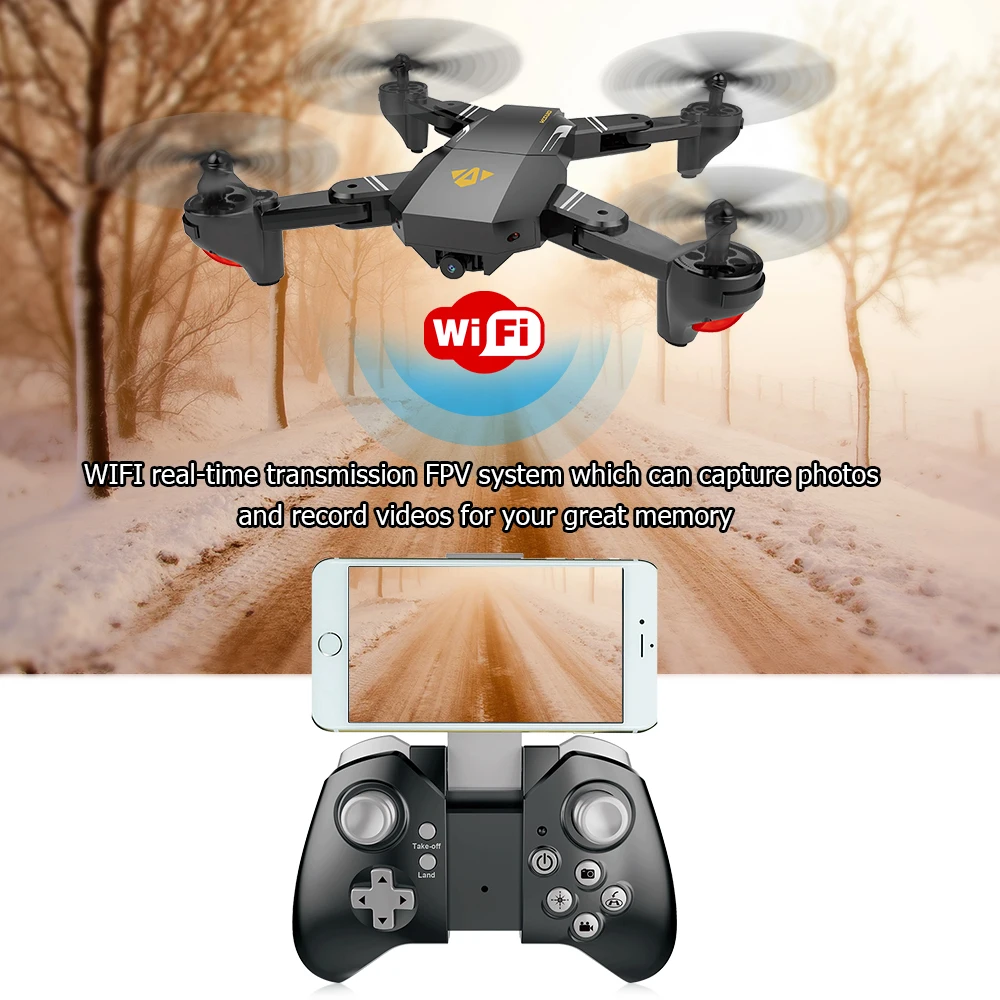 Квадрокоптер XS809HW Радиоуправляемый складной 2 4G 6 осей | Игрушки и хобби