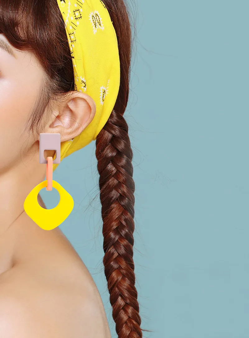 FishSheep Новинка 2019 Акриловые Матовые геометрические Висячие серьги для женщин