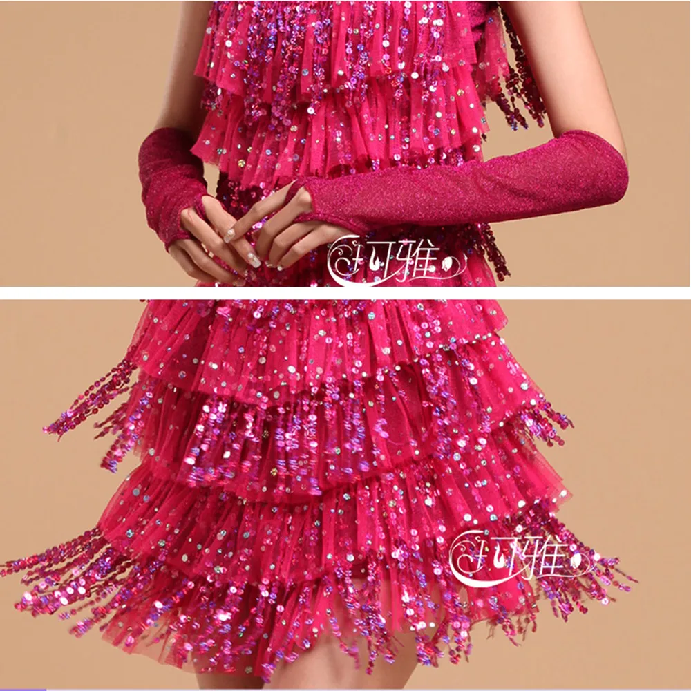 2019 New Tango Dress Sequins Ballroom Dancing for Women Latin Dance Costumes Sale Rumba Dresses | Тематическая одежда и