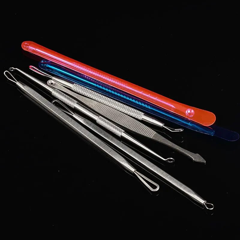 8 pcs High Quality Blackhead Removal Comedone Extractor Pimple Stainless Steel Acne Needles Set Tool Facial Clean | Красота и