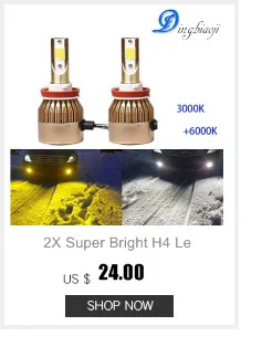 2X12 V 80W автомобильные лампочки белого и желтого цвета H1 для светодиодные противотуманные светильник лампочка 1200LM высокого ближнего света головной светильник