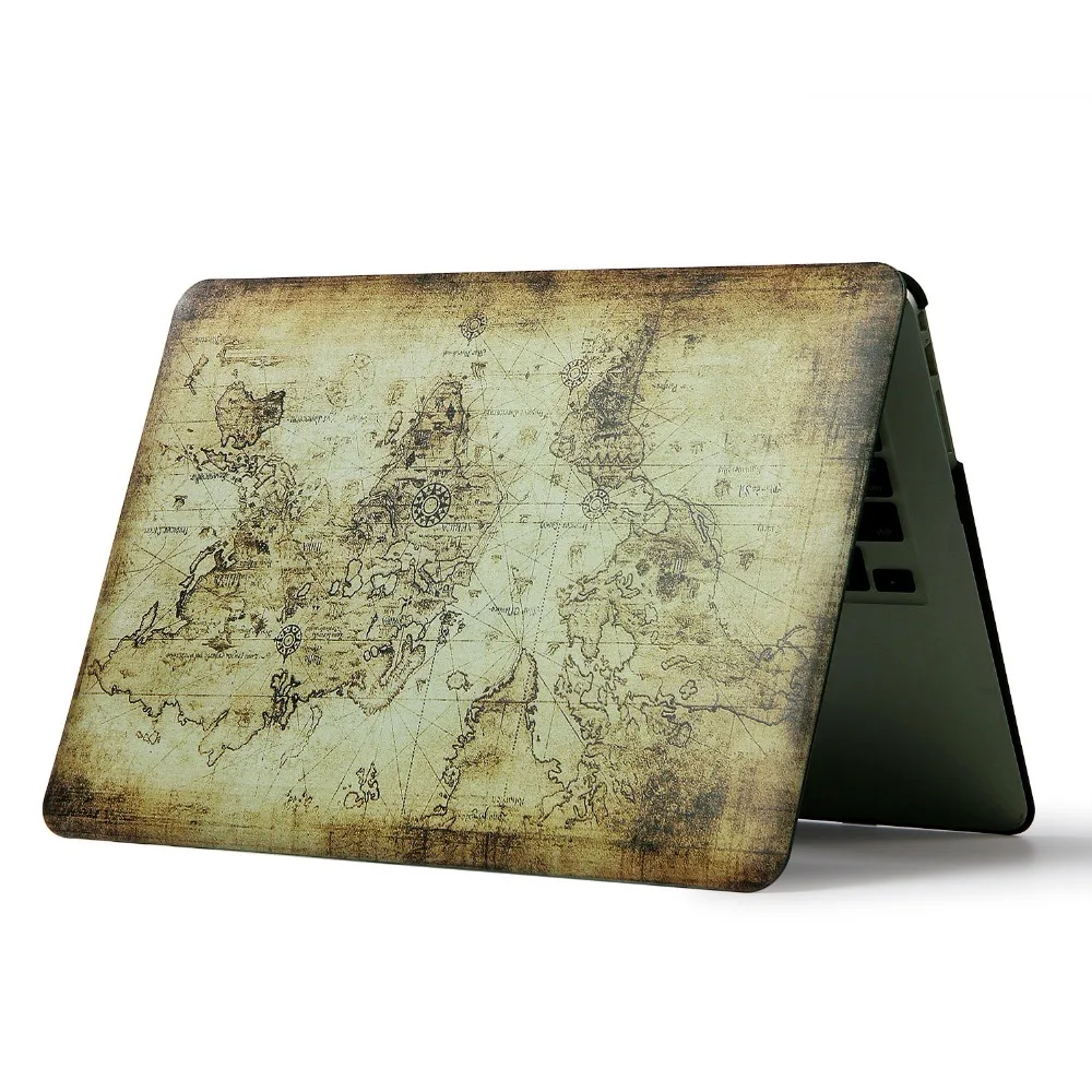 Carry360 масло изображение карты сумка для ноутбука чехол для Macbook Air 13 Pro retina 12 13,3 15 Touch Bar для Apple Mac book A1989/A1932