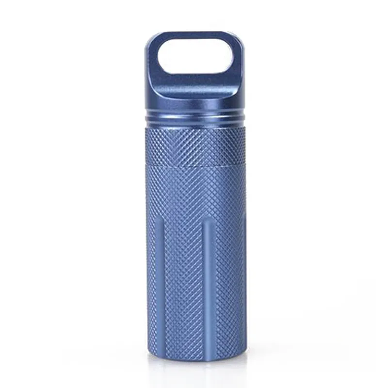 Капсула Survive seal trunk EDC водонепроницаемый поход коробка контейнер чехол на открытом воздухе сухая бутылка держатель для хранения лагерь медицина матч таблетки - Цвет: Blue