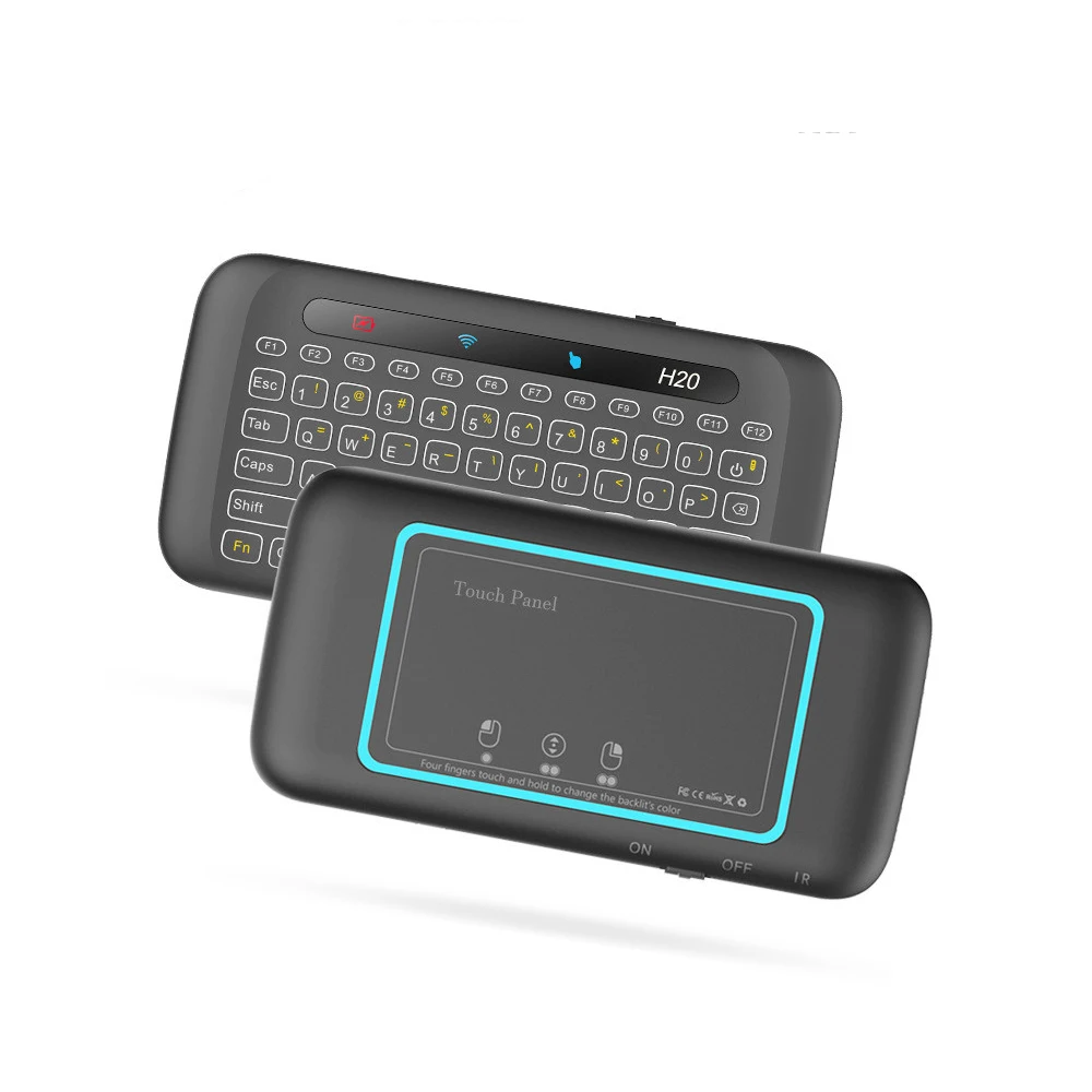 Мини-клавиатура Air mouse с тачпадом 2,4 ГГц Беспроводная перезаряжаемая клавиатура USB 2,0 приемник для компьютера Android tv Box HTPC