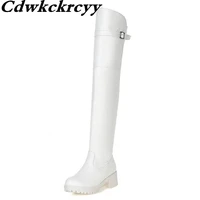 promotional products winter new pattern over the knee chivalry boots waterproof lean leg leisure time high cylinder women boots
