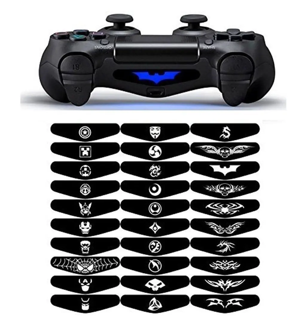 Photo 4 30 шт. пленка светодиодный светильник, Виниловая наклейка s для playstation 4, наклейка на кожу, аксессуары для PS4 контроллера Dualshock - Цвет: Photo 4