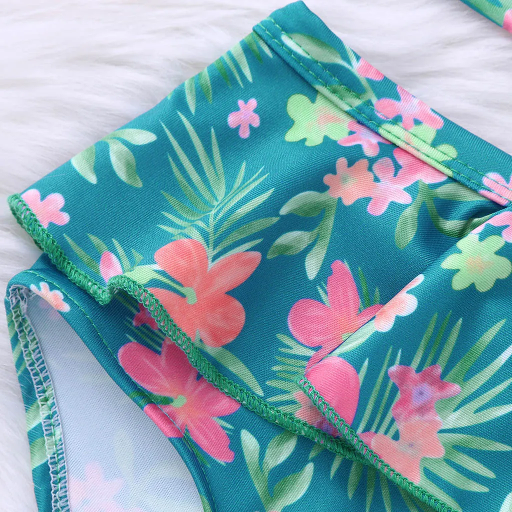 Летний купальный костюм для девочек Детский жилет маленьких детский с оборками и