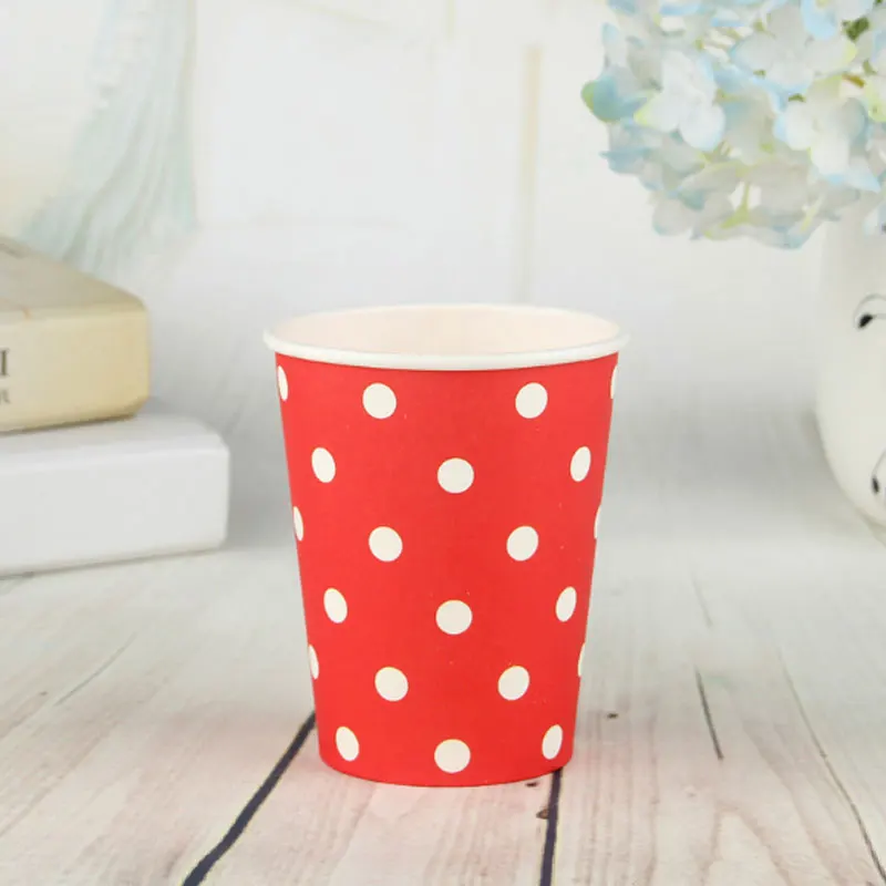 10pcs/lot Dot cup food grade disposable tableware baby wedding party children birthday decoration supplies | Дом и сад