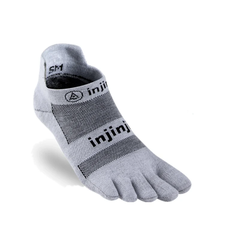 Injinji Toe socks беговые легкие без шоу носки для бега с пятью пальцами мужские - Цвет: Gray