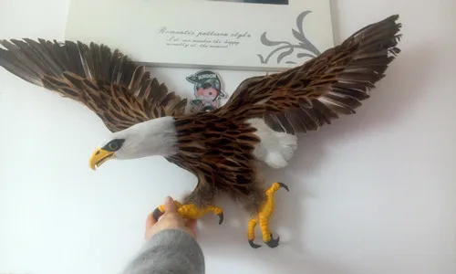 Большие искусственные крылья искусственный полиэтилен и мех оригинальный