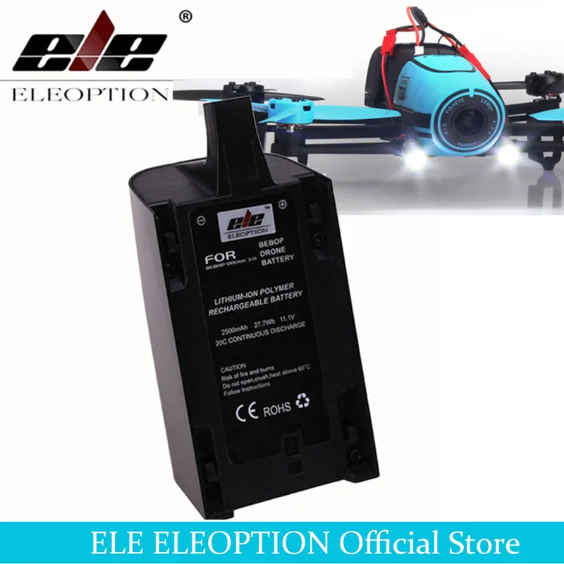 ELEOPTION 2500 мАч Батарея для Parrot Bebop Drone3.0 2.5Ah 11 1 VPowerful литий полимерный Quadcopter|battery for|battery
