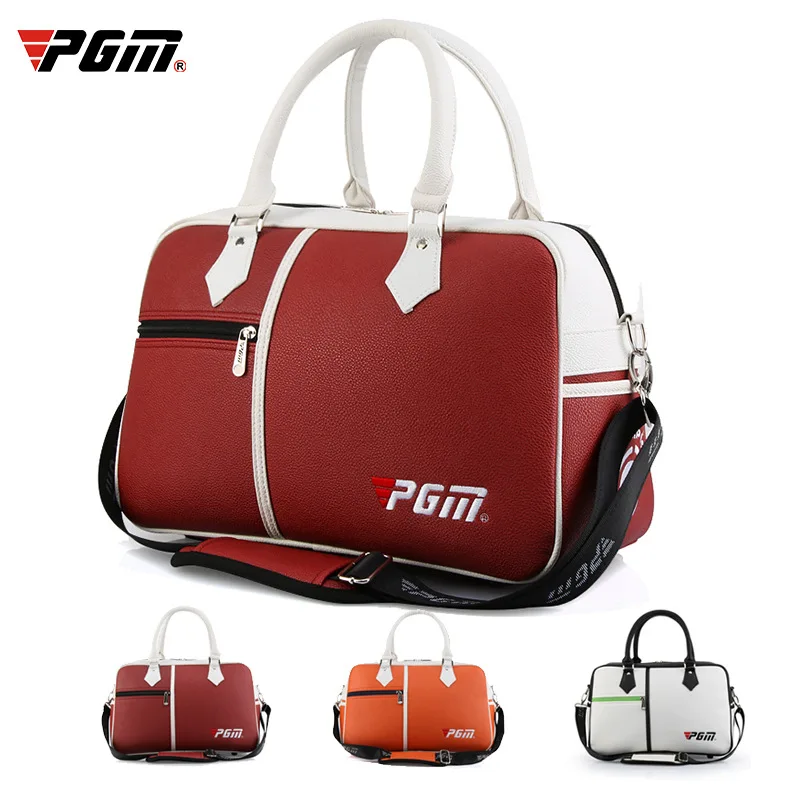 PGM Golf Clothes Bag, Women PU Bag Large Capacity Clothes Bag Ultra Light Portable Golf Bag Women