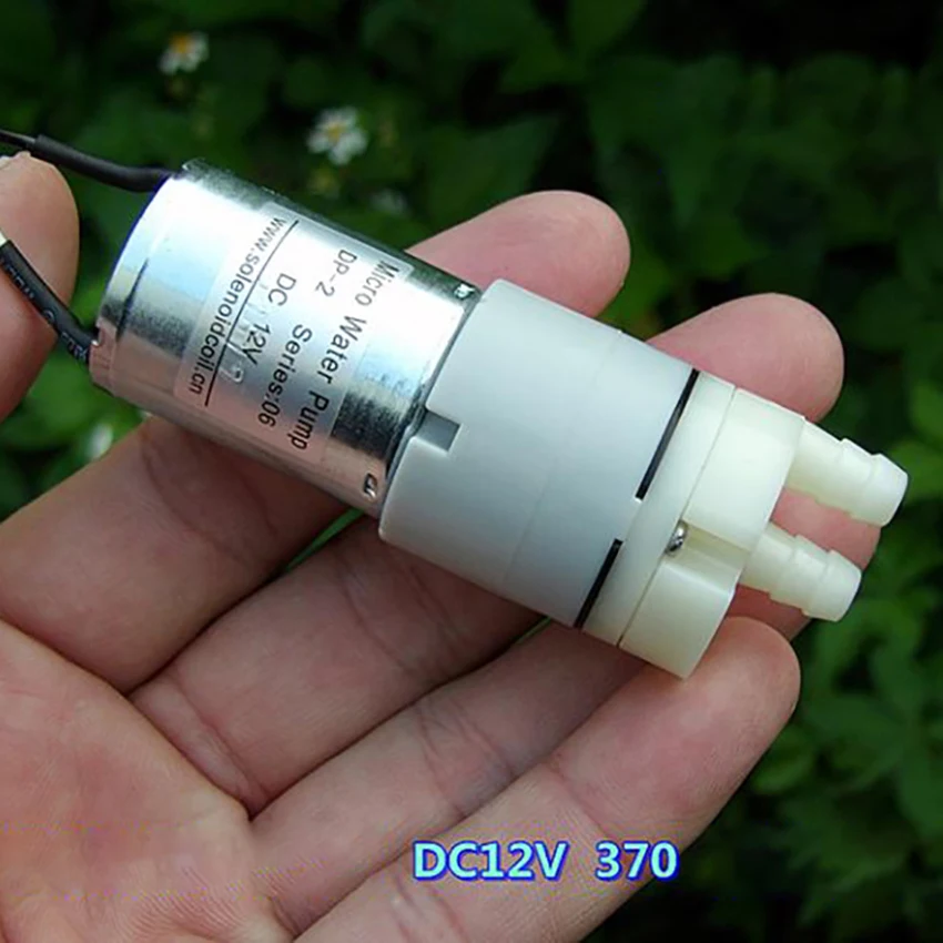 Миниатюрный водяной насос 12 В постоянного тока Модель 370 низкий уровень шума 3 бар