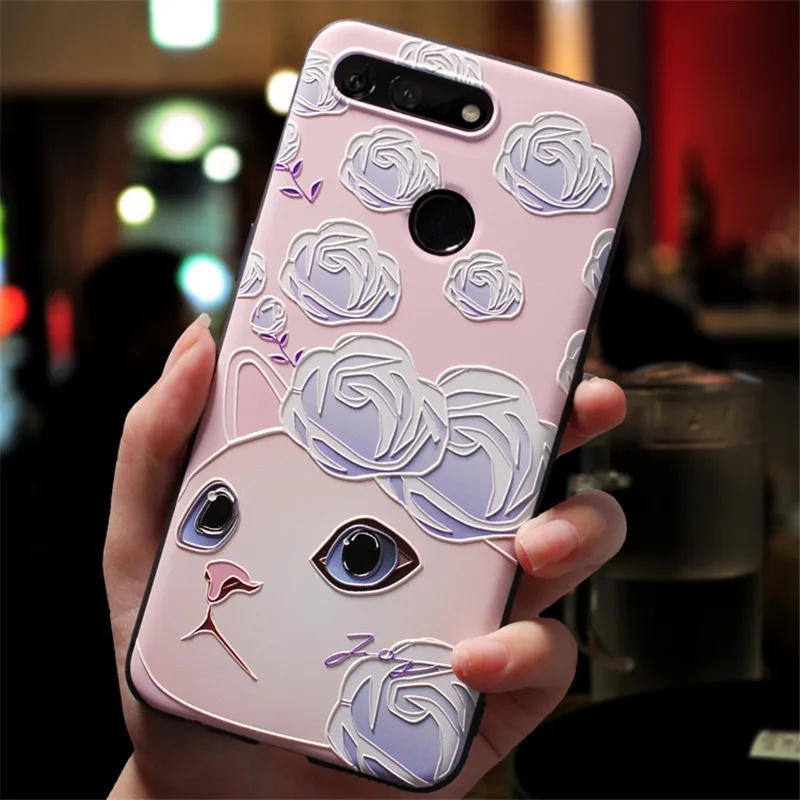 Для Honor V20 силиконовый чехол Обложка для huawei 3D мягкая термополиуретановая