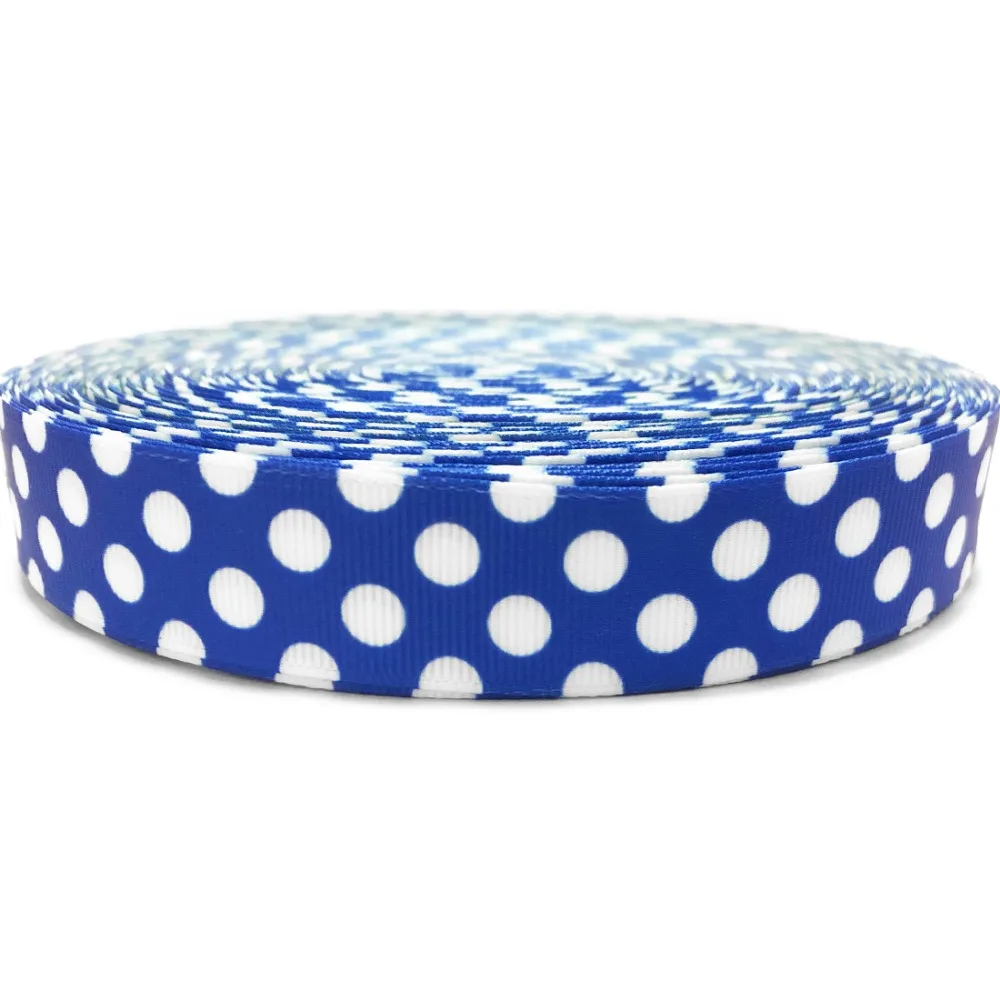 Горошек Grosgrain лента 22 мм 7/8 ''дюйма печатные лямки Cintas ручной заколки для волос