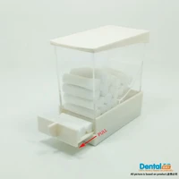 hot sale pro dental storage box dentist cotton roll dispenser holder press type white blue red yellow color