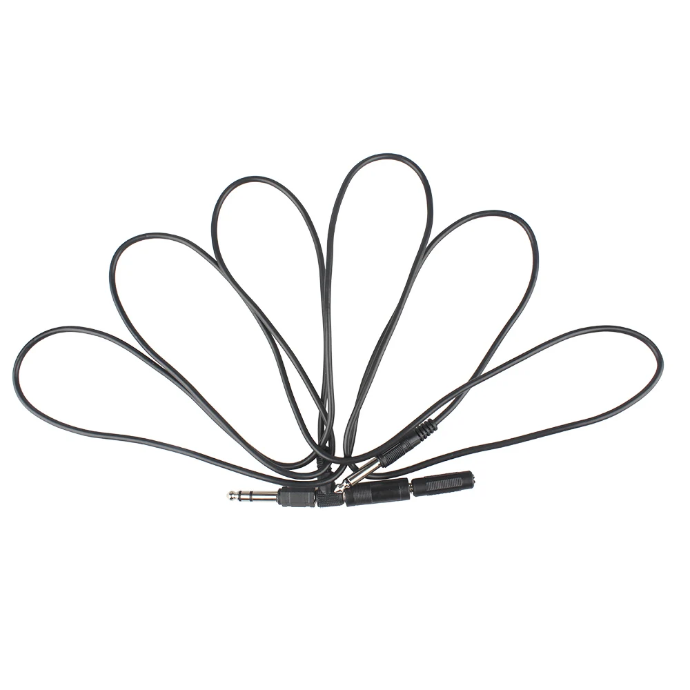 

3M/ 10 Feet Instrument Guitar Audio Cable 1/4-Inch 6.35mm Straight to Right Angle Plug Black ABS Jacket with 3 Adapters