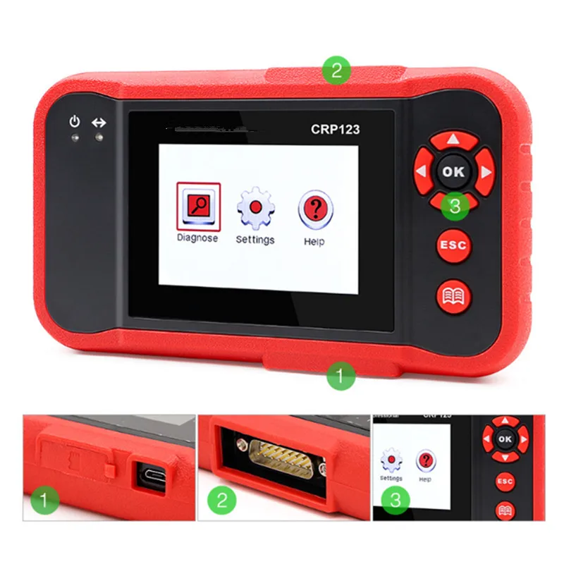 OBDII Code Reader Сканер Тесты двигателя/ABS/SRS/AT CRP123 инструмент диагностики авто|Запчасти
