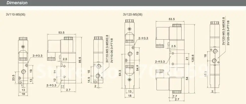 3V110-06 DC24V 3 порта 2 положения 1/8 &quotBSP одинарный соленоид Пневматический воздушный
