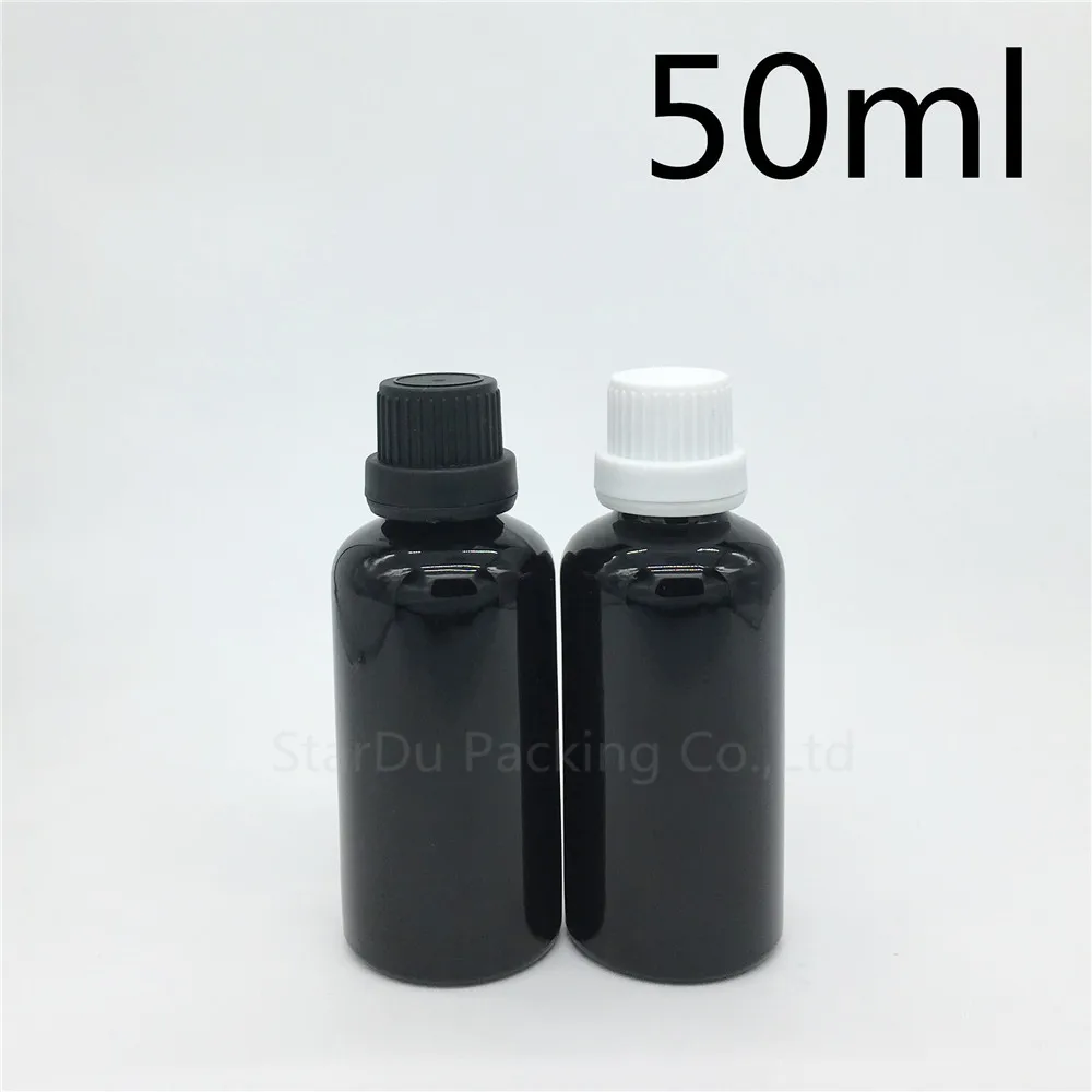 240pcs 50ML Black Glass Bottle 50cc Vials Essential Oil With Tamper Evident Cap Perfume Bottles | Красота и здоровье