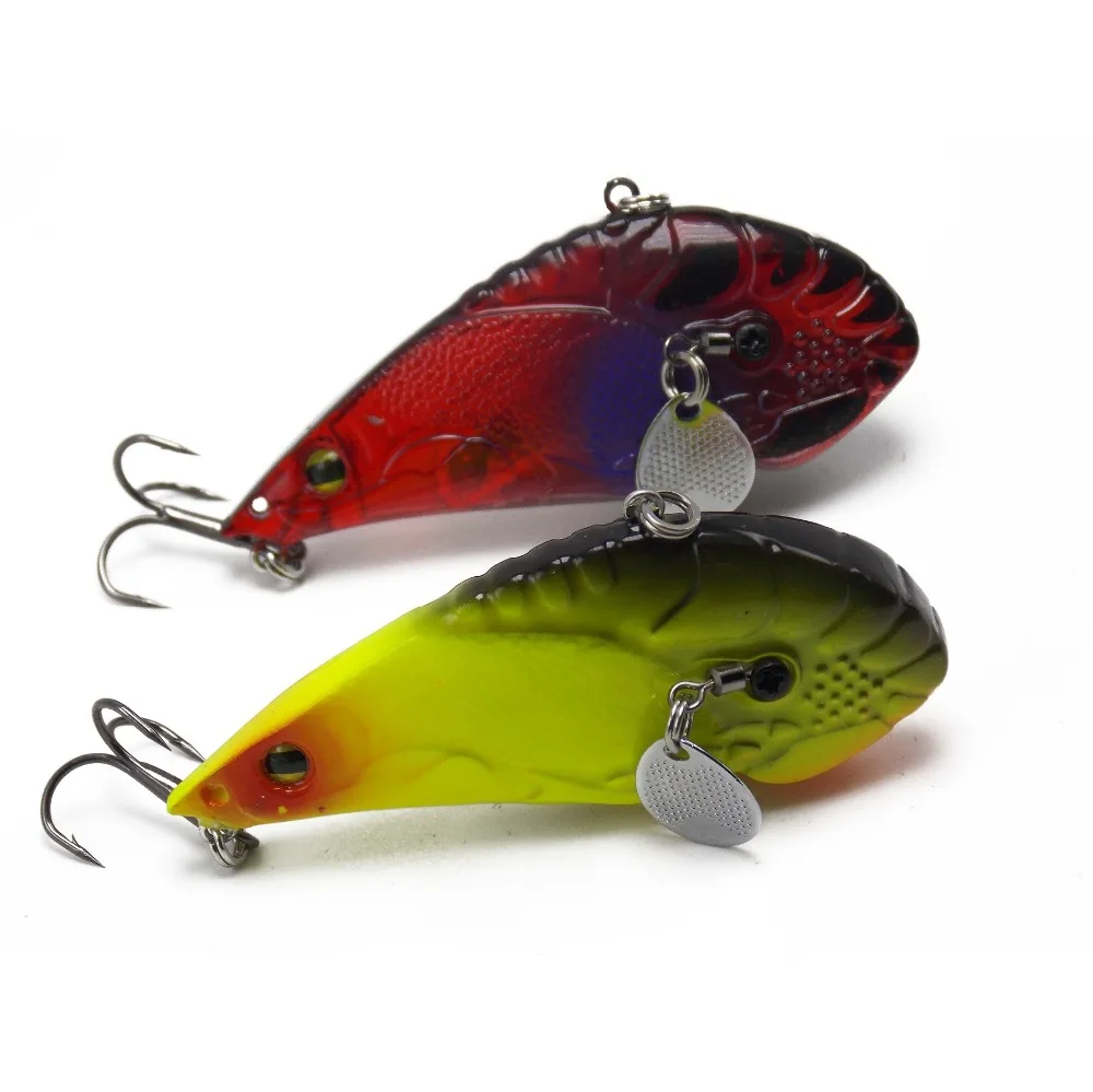 2 шт topwater многоцветная ложка Спиннер жесткие рыболовные приманки с двумя